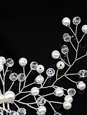 levne Svatební čelenka-Svatební Hřebeny Na Vlasy Krystalové Rhinestone Napodobenina Perla Svatební Svatební Nevěsta S Napodobeninou Perlovou Hlavou Hlavové Doplňky šaty které ohromí