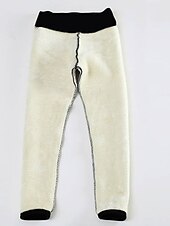abordables Leggings en polaire-Femme Grande Taille Pantalon en molleton Pantalon Décontractées Toute la longueur Taille moyenne Couleur unie Micro-élastique Intérieur du quotidien Noir Gris foncé Printemps Automne Hiver Standard