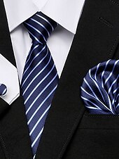 abordables Cravates &amp; noeuds papillons-Homme Cravate Carré de Poche Boutons de Manchette Ensembles Travail Mariage Style formel Classique Plaid du quotidien événements