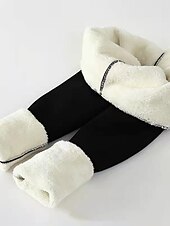 abordables Leggings en polaire-Femme Grande Taille Pantalon en molleton Pantalon Décontractées Toute la longueur Taille moyenne Couleur unie Micro-élastique Intérieur du quotidien Noir Gris foncé Printemps Automne Hiver Standard