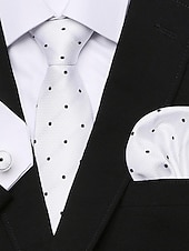 abordables Cravates &amp; noeuds papillons-Homme Cravate Carré de Poche Boutons de Manchette Ensembles Travail Mariage Style formel Classique Plaid du quotidien événements