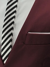 economico Gilet-Per uomo Gilet da completo Panciotto Formale Matrimonio Ufficio Cerimonia Di tendenza 1920s Per tutte le stagioni Poliestere Tinta unita A V Taglia piccola Vinaccia Nero Bianco Blu marino Gilet