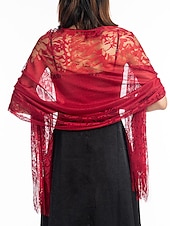 cheap Women&#039;s Shawls &amp; Wraps-Women&#039;s Women&#039;s Shawls &amp; Wraps Party Wedding Anniversary Camel Red Pink Scarf Flower / Fall / Winter / Spring / Summer / Polyester