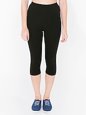 preiswerte Einfarbige Leggings-Damen Casual Sport Leggins Capri-Shorts Scrunch Hintern Shorts Elastische Taille Wadenlänge Hose Täglich Yoga elastisch Baumwollmischung Leicht Sport Hoher Taillenbund Schlank Graues Grün 7 Punkte