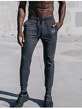 cheap Men&#039;s Active Pants-Men&#039;s Joggers Sweatpants Drawstring Bottoms Athletic Athleisure Cotton Breathable Soft Sweat wicking Gym Workout Running Jogging Sportswear Activewear 3D Print Dark Grey Black Army Green