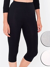 preiswerte Einfarbige Leggings-Damen Casual Sport Leggins Capri-Shorts Scrunch Hintern Shorts Elastische Taille Wadenlänge Hose Täglich Yoga elastisch Baumwollmischung Leicht Sport Hoher Taillenbund Schlank Graues Grün 7 Punkte