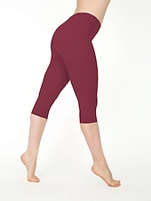 preiswerte Einfarbige Leggings-Damen Casual Sport Leggins Capri-Shorts Scrunch Hintern Shorts Elastische Taille Wadenlänge Hose Täglich Yoga elastisch Baumwollmischung Leicht Sport Hoher Taillenbund Schlank Graues Grün 7 Punkte