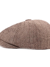 halpa Miesten hatut-Miesten Baskeri Newsboy-hattu Tweed Cap khaki Vaalean harmaa Puuvilla Katutyyli Tyylikäs 1920-luvun muoti ulko- Päivittäin Bile Graafiset tulosteet Lämmin