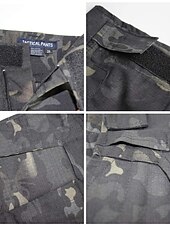 baratos Calças e Calções-Homens Calça Camuflada de Caçador Calças Táticas com joelheiras Ripstop A Prova de Vento Respirável Bolso Múltiplo Inverno Outono camuflagem Algodão Calças para Caça Militar Treinamento Jungle Python