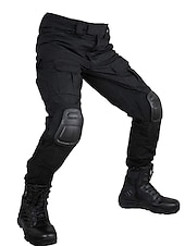 baratos Calças e Calções-Homens Calça Camuflada de Caçador Calças Táticas com joelheiras Ripstop A Prova de Vento Respirável Bolso Múltiplo Inverno Outono camuflagem Algodão Calças para Caça Militar Treinamento Jungle Python