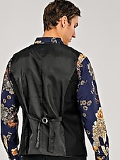 economico Gilet-Per uomo Gilet da completo Panciotto Formale Matrimonio Ufficio Cerimonia Di tendenza 1920s Per tutte le stagioni Poliestere Tinta unita A V Taglia piccola Vinaccia Nero Bianco Blu marino Gilet