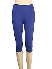 preiswerte Einfarbige Leggings-Damen Casual Sport Leggins Capri-Shorts Scrunch Hintern Shorts Elastische Taille Wadenlänge Hose Täglich Yoga elastisch Baumwollmischung Leicht Sport Hoher Taillenbund Schlank Graues Grün 7 Punkte