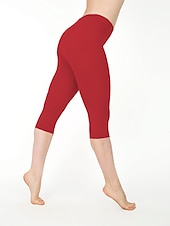 preiswerte Einfarbige Leggings-Damen Casual Sport Leggins Capri-Shorts Scrunch Hintern Shorts Elastische Taille Wadenlänge Hose Täglich Yoga elastisch Baumwollmischung Leicht Sport Hoher Taillenbund Schlank Graues Grün 7 Punkte