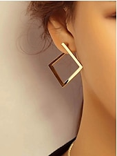 abordables Boucles d&#039;oreilles-mode européenne nouveau style personnalité contractée tempérament vent glacial boucles d&#039;oreilles conception de niche exagérée sentiment de haute qualité boucles d&#039;oreilles en diamant