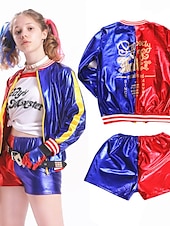 olcso Joker stílus-Szuperhősök Börleszk / Bohóc Harley Quinn Szerepjáték Jelmezek Filmsztár jelmez for Női Gyermeknap