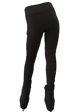 ieftine Pantaloni și colanți pentru patinaj artistic-pantaloni de patinaj artistic pentru femei, fete, bărbați, băieți, colanți de patinaj pe gheață, roz închis, negru, roz, spandex, fleece, elasticitate ridicată, antrenament, competiție, îmbrăcăminte de patinaj termică, caldă, clasică, lungă, gheață