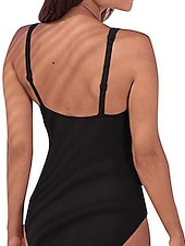 abordables Maillots de bain une pièce-Femmes Maillots de Bain Une Pièce Monokini Maillots de bain Maillot de bain Froncé Contrôle du ventre Mince Élégant Basique Couleur Unie Uni Bretelle Sans manches Maillots de bain