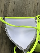 abordables Ensemble de bikinis-Femme Normal Maillots de Bain Bikinis 2 pièces Tanga Maillot de bain Dos ouvert Découpé Sexy Vacances Sexy Léopard Bloc de couleur A Bretelles Maillots de bain