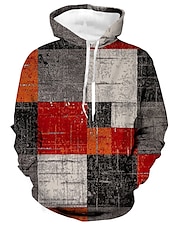 economico Felpe con cappuccio da uomo-Per uomo Pop art A quadri Felpa con cappuccio Felpe Felpa Felpa con cappuccio Manica lunga Felpa con cappuccio Con cappuccio Abbigliamento sportivo Stampa 3D Informale Giornaliero Per eventi Stampa