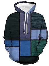 economico Felpe con cappuccio da uomo-Per uomo Pop art A quadri Felpa con cappuccio Felpe Felpa Felpa con cappuccio Manica lunga Felpa con cappuccio Con cappuccio Abbigliamento sportivo Stampa 3D Informale Giornaliero Per eventi Stampa
