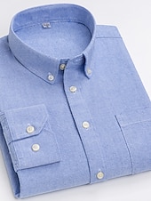 voordelige oxford-overhemden voor heren-Voor heren Overhemd Button-down overhemd Shirt met kraag Oxford overhemd Schotse ruit Bruiloft Casual A B F G Lange mouw Alle seizoenen Kleding