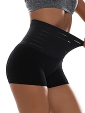 tanie Majtki korygujące-damskie spodenki modelujące casual / sportowe spodenki scrunch butt spodenki przeciw otarciom krótkie spodnie weekendowe joga rozciągliwe jednolite kolory modelujące brzuch unoszące pośladki wysoki