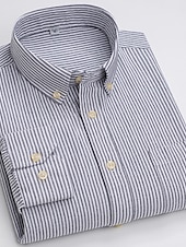 voordelige oxford-overhemden voor heren-Voor heren Overhemd Button-down overhemd Shirt met kraag Oxford overhemd Schotse ruit Bruiloft Casual A B F G Lange mouw Alle seizoenen Kleding