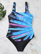billiga One-piece-baddräkter-Dam Vanligt Badkläder En bit Monokini Baddräkter Baddräkt Magkontroll Hål Rand Rund Semester Mode Baddräkter