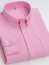 voordelige oxford-overhemden voor heren-Voor heren Overhemd Button-down overhemd Shirt met kraag Oxford overhemd Schotse ruit Bruiloft Casual A B F G Lange mouw Alle seizoenen Kleding