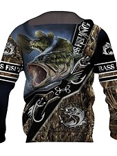 abordables Sweats à capuche pour hommes-Homme Graphic Poissons Sweat à capuche Sweats à Capuche Sweat-shirt Sweat à capuche manche longue Sweat à capuche Capuche Vêtement de rue 3D effet Sport &amp; Loisir du quotidien Noir Bleu Roi Imprimer
