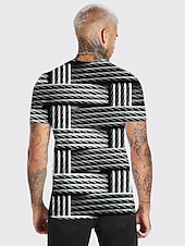 billiga 3D T-shirts-Herr Grafisk T-shirt T-shirts Kortärmad T-shirt 3D-tryck Rund hals Skjorta Mode Häftig Designer Ledigt Dagligen Helgen Blå Brun Grön Sommar Kläder Vanligt S M L XL 2XL 3XL 4XL