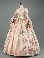 economico Vestiti-Rococò Barocco Vittoriano Lunghezza al pavimento Vestito Abito da Ballo Manica del polsino svasato Principessa Sposa Abito da ballo Costume Halloween Carnevale Mascherata Matrimonio Performance