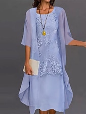 abordables Avec veste-Robe de mère de la mariée à deux pièces pour mariage à la plage invitée de mariage élégant col en V longueur thé chiffon dentelle sans manches vestes avec appliqués 2025 taille personnalisée gratuite