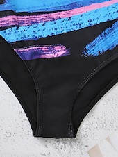 billiga One-piece-baddräkter-Dam Vanligt Badkläder En bit Monokini Baddräkter Baddräkt Magkontroll Hål Rand Rund Semester Mode Baddräkter