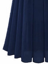 abordables Jupes unies-jupe femme jupes de travail jupe longue jupes maxi plissées patchwork couleur unie bureau / carrière automne / automne mousseline satin élégant basique été noir rose bleu vert