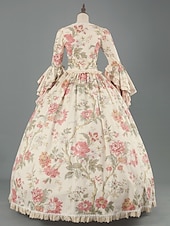 economico Vestiti-Rococò Barocco Vittoriano Lunghezza al pavimento Vestito Abito da Ballo Manica del polsino svasato Principessa Sposa Abito da ballo Costume Halloween Carnevale Mascherata Matrimonio Performance