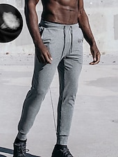 cheap Men&#039;s Active Pants-Men&#039;s Joggers Sweatpants Drawstring Bottoms Athletic Athleisure Cotton Breathable Soft Sweat wicking Gym Workout Running Jogging Sportswear Activewear 3D Print Dark Grey Black Army Green