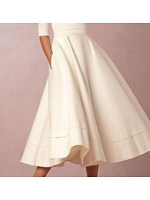 cheap Little White Dresses-Beach Wedding Beach Simple Wedding Dresses A-Line V Neck Sleeveless Court Train Satin Bridal Gowns With Pleats Ruched dress to impress 2025