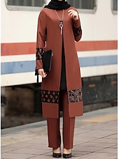 preiswerte Arabischer Muslim-Damen arabisch Muslim Hosen Abaya Kaftan Kleid Für Cosplay Abaya Erwachsene Sterne oben Hosen Party, Festival
