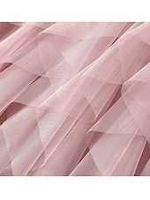 levne Jednoduché sukně-dámské swingové pracovní sukně tutu midi sukně plisované tyl jednobarevné kancelář / kariéra ulice podzim / podzim elegantní vintage móda černá růžová béžová šedá
