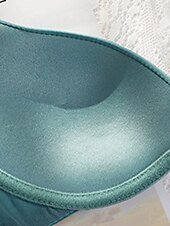 abordables Sostenes-Sujetadores inalámbricos para mujer, con doble tirante, ajustables, cobertura total, escote en V, transpirables, color puro, con gancho&amp;amp;Sujetador casual diario de nailon con escote en V, color
