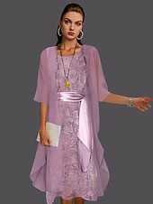 voordelige moeders wikkels-Effen Sjaals Jas Jacket Vrouwen Wrap Moeder's Bruiloft Gast Wraps Dames Elegante Halve Mouw Chiffon Wraps Met Effen Kleur Voor Avondfeest Lente  Herfst dress to impress