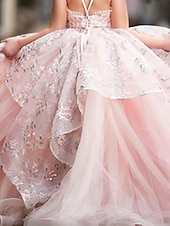 ieftine Rochii cu Flori-Copii Fete Rochie de fată cu flori Rochie Floral Floare Fără manșon Performanță Nuntă Petrecere Zdrobit Plasă Imprimeu Prințesă Dulce Bumbac Tulle Asimetric Rochie leagăn Rochie A line Vară 3-12 ani