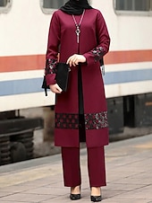 preiswerte Arabischer Muslim-Damen arabisch Muslim Hosen Abaya Kaftan Kleid Für Cosplay Abaya Erwachsene Sterne oben Hosen Party, Festival