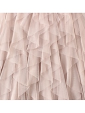 levne Jednoduché sukně-dámské swingové pracovní sukně tutu midi sukně plisované tyl jednobarevné kancelář / kariéra ulice podzim / podzim elegantní vintage móda černá růžová béžová šedá