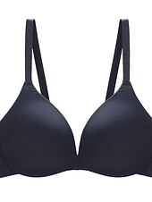 abordables Sostenes-Sujetadores inalámbricos para mujer, con doble tirante, ajustables, cobertura total, escote en V, transpirables, color puro, con gancho&amp;amp;Sujetador casual diario de nailon con escote en V, color
