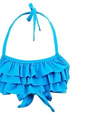 abordables Maillot de bain sirène-Enfants Fille Trois pièces Maillots de bain sirène Maillot de Bain Bikini Bikini Natation Le Jour des enfants Bloc de couleur Le style mignon Sexy Imprimer Maillots de bain 3-10 ans Eté Bleu