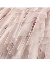 levne Jednoduché sukně-dámské swingové pracovní sukně tutu midi sukně plisované tyl jednobarevné kancelář / kariéra ulice podzim / podzim elegantní vintage móda černá růžová béžová šedá