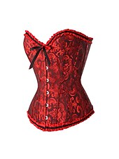 voordelige Rococo-Rococo Overbuste korset Gemaskerd Bal Hoog korset Cosplay Grote maten Dames Buikcontrole Push-up Jacquard Grote maten Maskerade Feest Carnaval van Venetië Volwassenen Korset