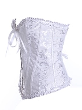 voordelige Rococo-Rococo Overbuste korset Gemaskerd Bal Hoog korset Cosplay Grote maten Dames Buikcontrole Push-up Jacquard Grote maten Maskerade Feest Carnaval van Venetië Volwassenen Korset